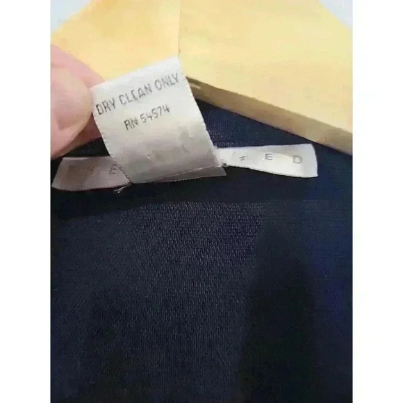 Vintage The Limited Navy Linen‎ Blend Blazer Women's Size Medium Two Button - Picture 4 of 6